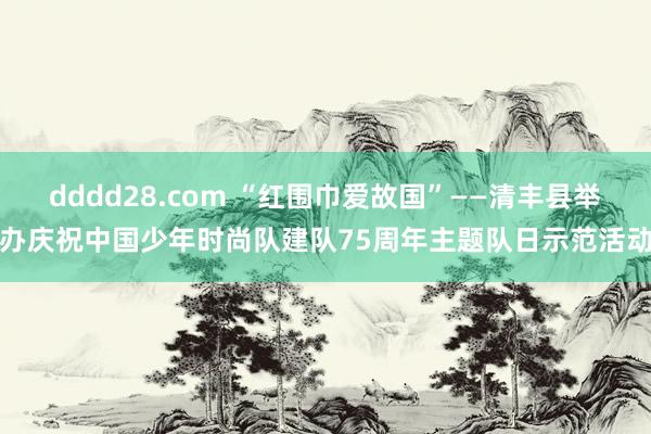 dddd28.com “红围巾爱故国”——清丰县举办庆祝中国少年时尚队建队75周年主题队日示范活动