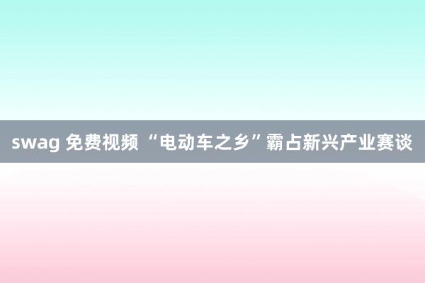 swag 免费视频 “电动车之乡”霸占新兴产业赛谈