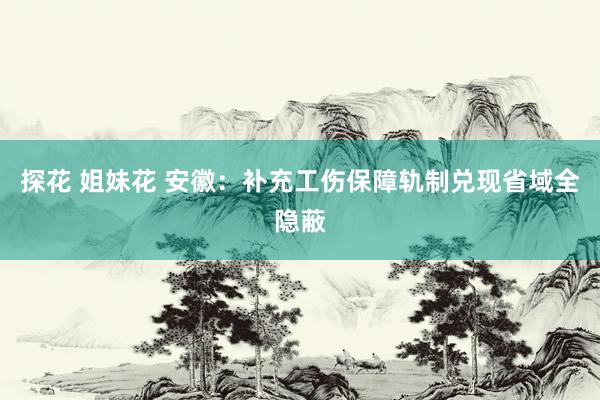 探花 姐妹花 安徽：补充工伤保障轨制兑现省域全隐蔽