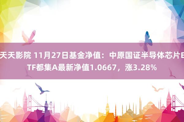 天天影院 11月27日基金净值：中原国证半导体芯片ETF都集A最新净值1.0667，涨3.28%