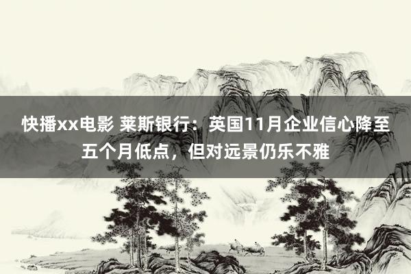 快播xx电影 莱斯银行：英国11月企业信心降至五个月低点，但对远景仍乐不雅