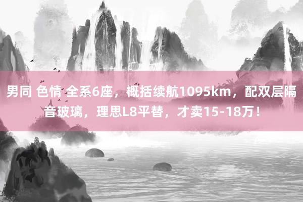 男同 色情 全系6座，概括续航1095km，配双层隔音玻璃，理思L8平替，才卖15-18万！